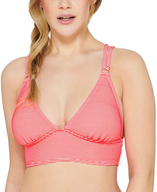 Biquíni Hula Honey Junior's Rib Illusion com costas cruzadas e maiô rosa tamanho pequeno