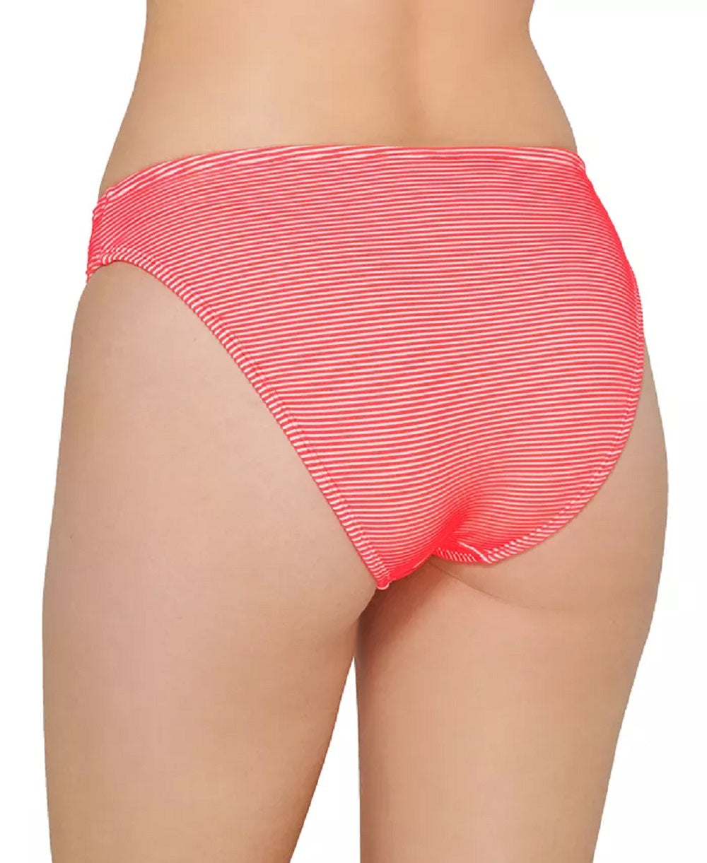Calcinha de biquíni hippie Hula Honey Junior's Rib Illusion, laranja, tamanho médio