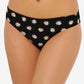 Calcinha de biquíni feminina Hula Honey com estampa floral hipster preta