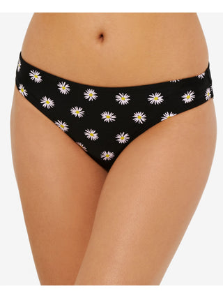 Calcinha de biquíni feminina Hula Honey com estampa floral hipster preta