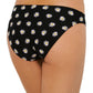Calcinha de biquíni feminina Hula Honey com estampa floral hipster preta
