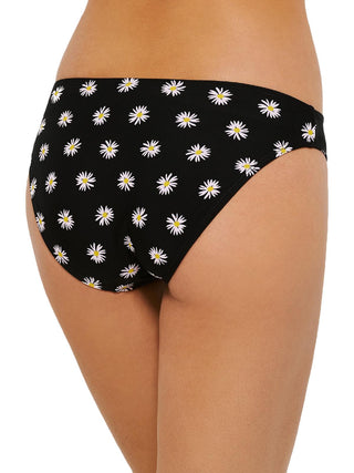 Calcinha de biquíni feminina Hula Honey com estampa floral hipster preta