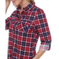 Blusa Oakley Stretchy Plaid Feminina White Mark Azul Tamanho P