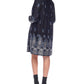 Vestido feminino bordado Apolline da White Mark, azul, tamanho médio