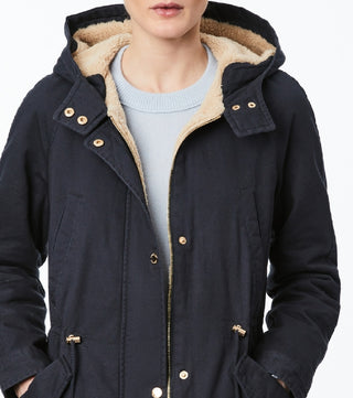 Collection B Junior's Hooded Anorak Jacket Blue Size Medium
