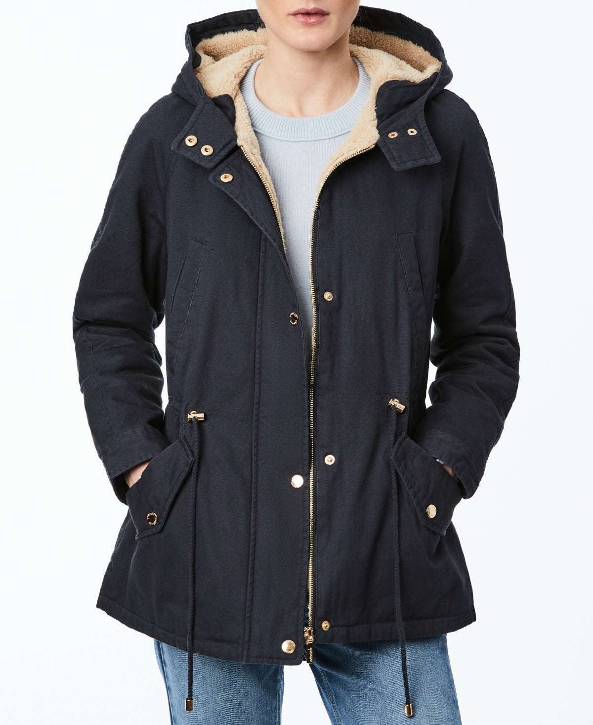 Jaqueta Anorak com Capuz Coleção B Junior Azul Tamanho X-G