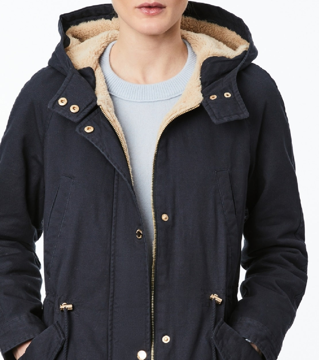 Jaqueta Anorak com Capuz Coleção B Junior Azul Tamanho XX-Grande