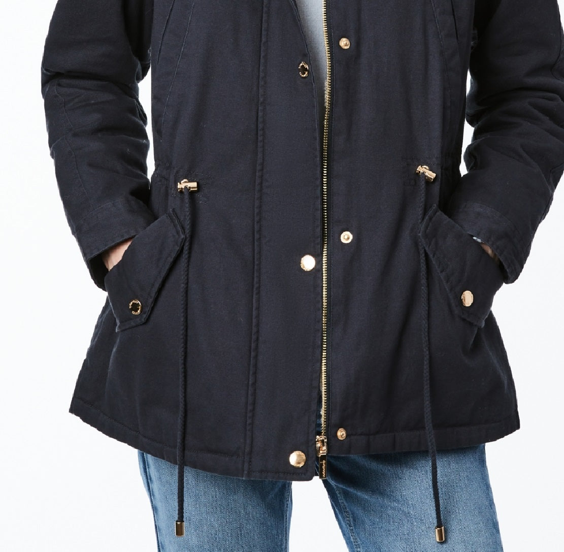 Jaqueta Anorak com Capuz Coleção B Junior Azul Tamanho XX-Grande