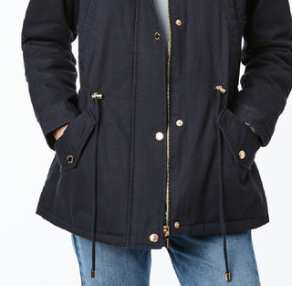 Collection B Junior's Hooded Anorak Jacket Blue Size XX-Large