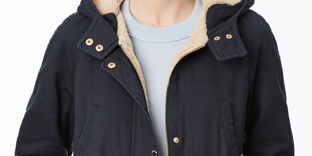 Jaqueta Anorak com Capuz Coleção B Junior Azul Tamanho XX-Grande