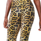 Leggings Terez Femininas Leopard Goals High Shine Marrom Tamanho P