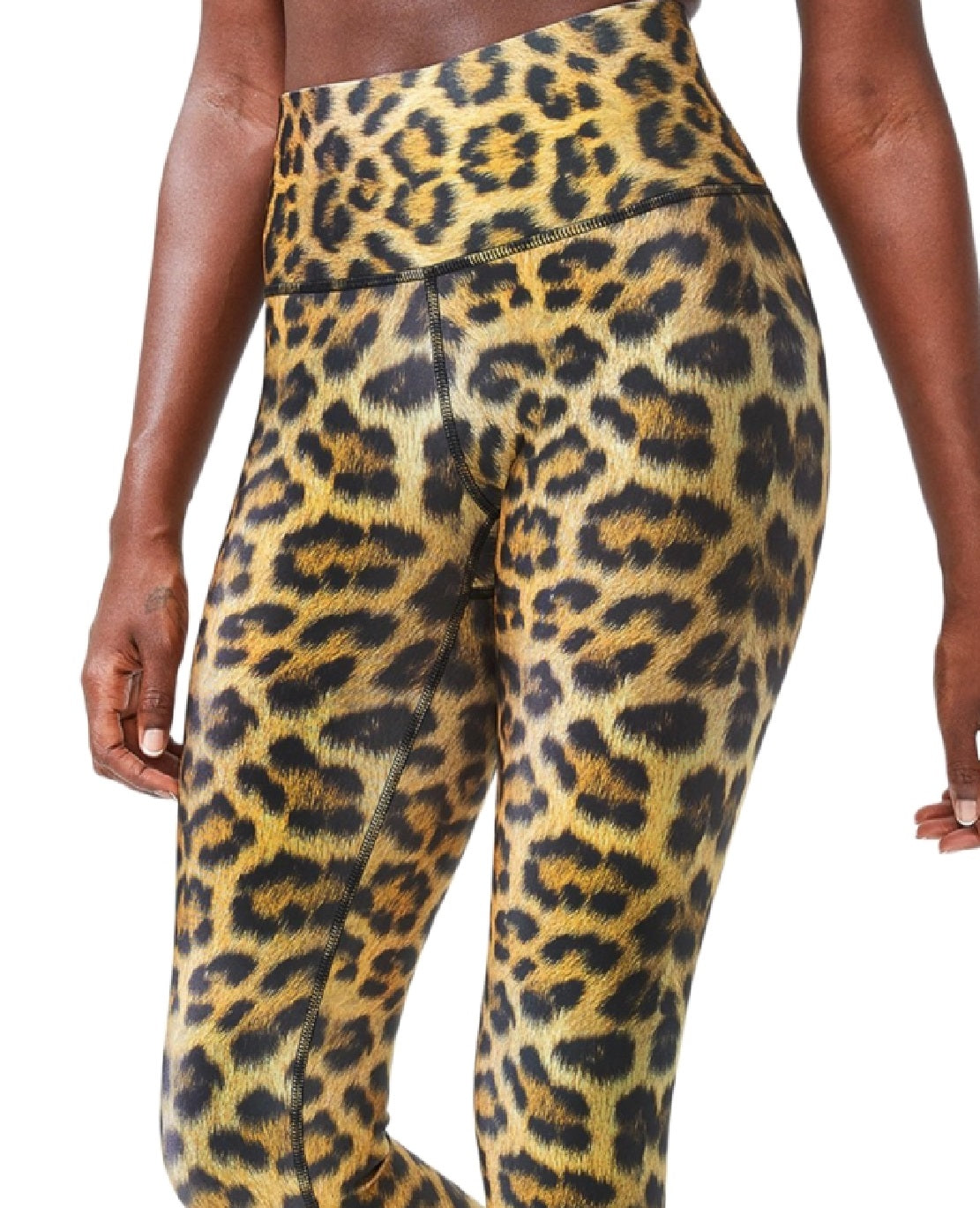 Leggings Terez Femininas Leopard Goals High Shine Marrom Tamanho P