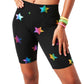 Terez Star Foil Uplift Bike Shorts Feminino Preto Tamanho Médio