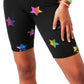 Terez Star Foil Uplift Bike Shorts Feminino Preto Tamanho Médio