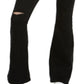 Calça jeans flare rasgada Indigo Rein Junior, preta, tamanho 7