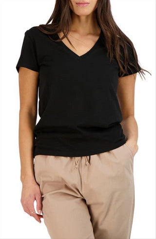 Camiseta Goodlife Classic Preta com Gola V, Tamanho Médio