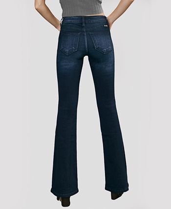 Calça Jeans Flare Kancan Feminina Cintura Média Azul Tamanho 15