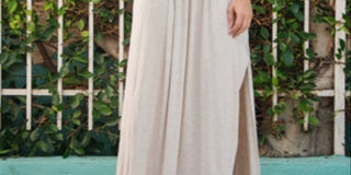 Vestido Lindsay Smocked com decote em V e manga comprida Wanderlux feminino, cinza, tamanho médio