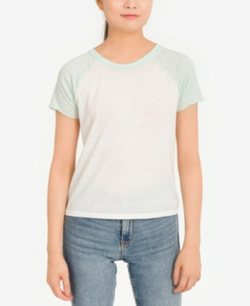 Camiseta Hippie Rose Junior's Burnout Baseball Verde Tamanho P