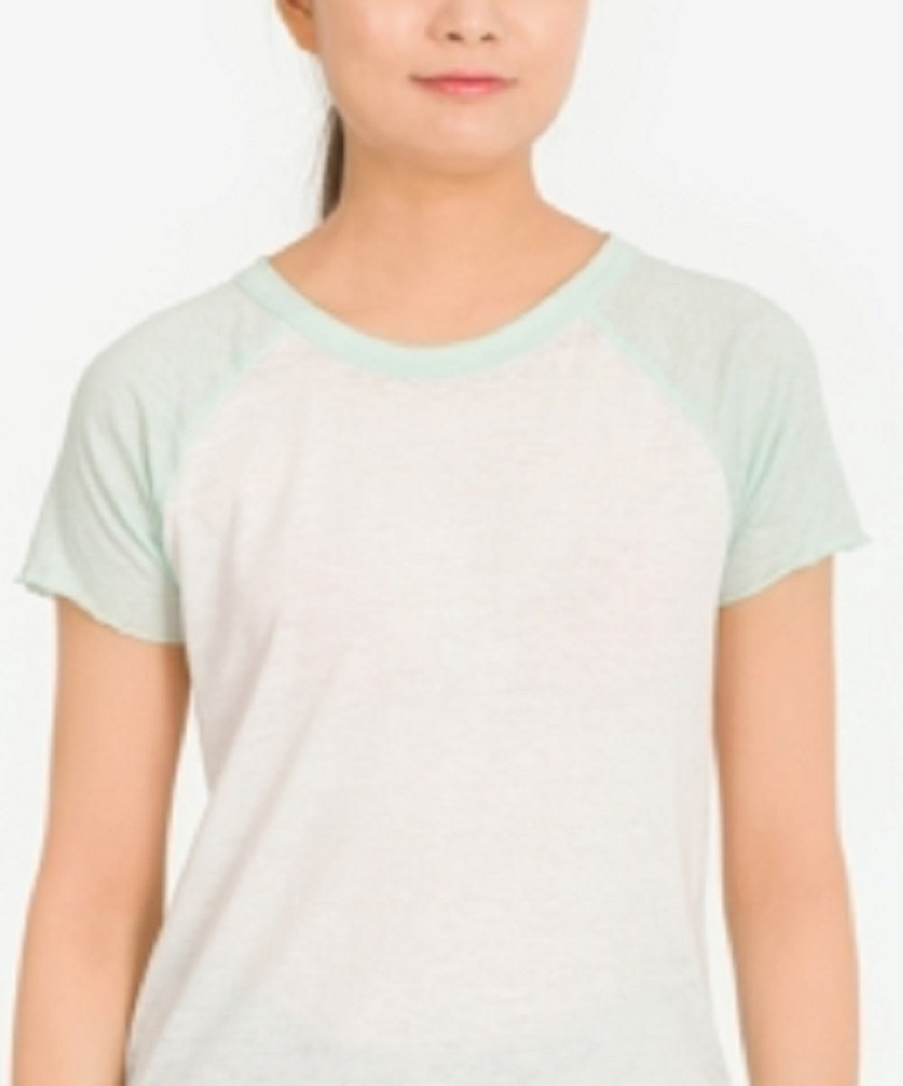 Camiseta Hippie Rose Junior's Burnout Baseball Verde Tamanho P