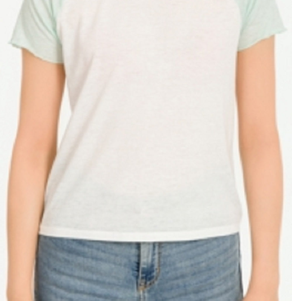 Camiseta Hippie Rose Junior's Burnout Baseball Verde Tamanho P