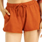 Shorts de passeio tie-dye Hippie Rose Junior marrom tamanho grande