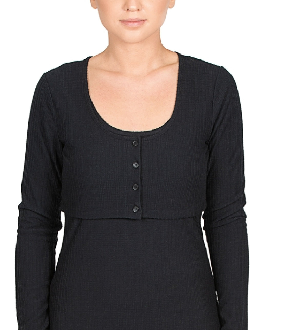 Cardigan feminino Hippie Rose com botões, sem mangas, gola redonda, vestido preto, tamanho médio