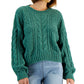 Suéter Hippie Rose Junior Chenille Cable Verde Tamanho Pequeno