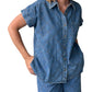 Entro - Elevated Quilted Button Down Top