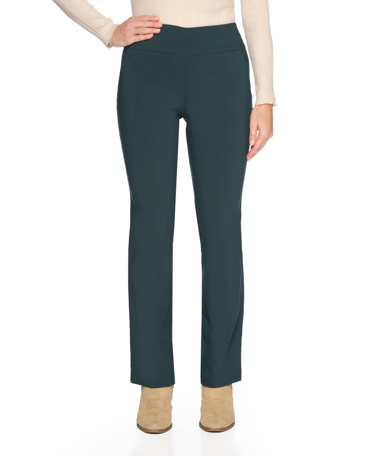 Calça Cooper &amp; Ella Bootcut Feminina com Bolso Frontal Falso Verde Tamanho 16