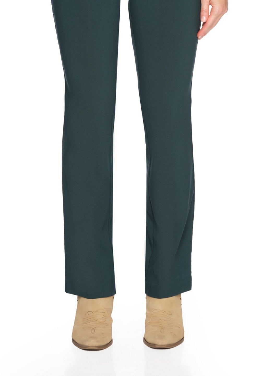 Calça Cooper &amp; Ella Bootcut Feminina com Bolso Frontal Falso Verde Tamanho 16