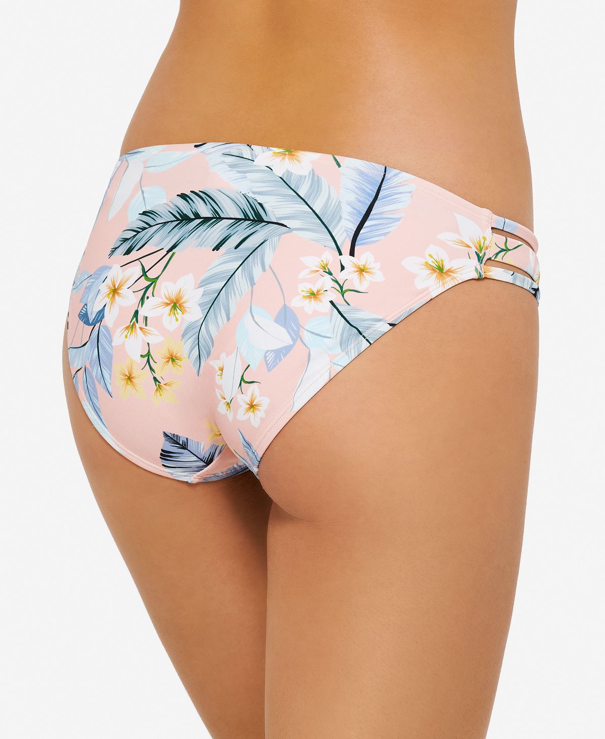 Calcinha de biquíni Hula Honey feminina multicolorida Moana Blossom com tiras rosa