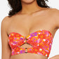 Biquíni Hula Honey feminino com recortes Bold Bouquet, laranja