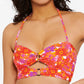 Biquíni Hula Honey feminino com recortes Bold Bouquet, laranja