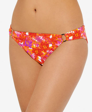 Biquíni Hula Honey Junior's Bold Bouquet Estampado com Argola Laranja Tamanho Pequeno