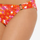 Calcinha de biquíni Hula Honey feminina Bold Bouquet Ring laranja tamanho grande