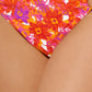 Calcinha de biquíni Hula Honey feminina Bold Bouquet Ring laranja tamanho grande