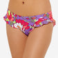 Calcinha de biquíni Hula Honey Junior's Impressionist com babados, maiô roxo, tamanho extrapequeno