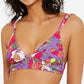 Biquíni Hula Honey Feminino Júnior Multi Impressionista Bloom Top de Natação Roxo Tamanho Médio