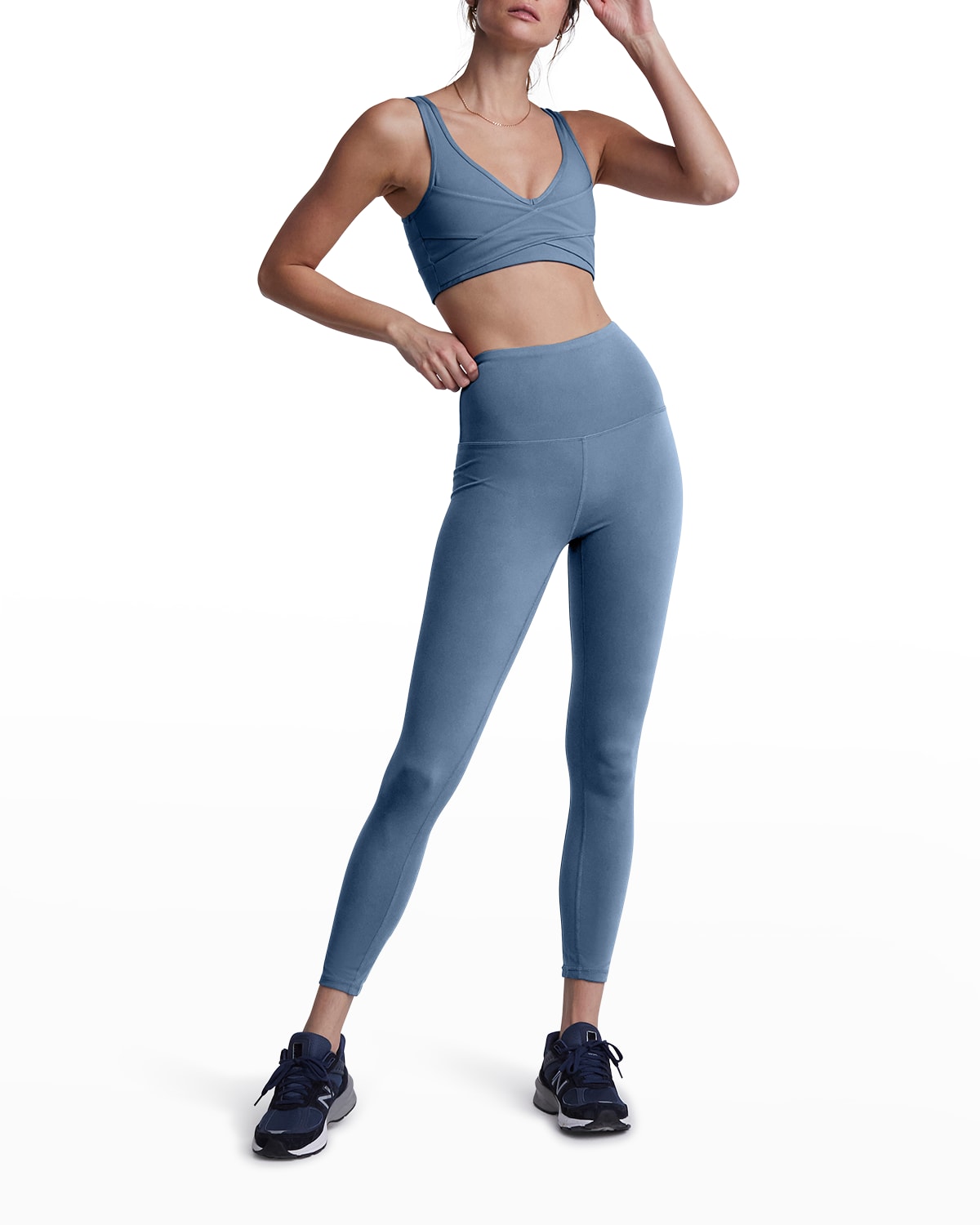 Leggings Varley Let's Move Super High Rise para mulheres, azul, tamanho extragrande