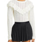 Cardigan Irina Scalloped Pointelle Branco da Lost and Wander