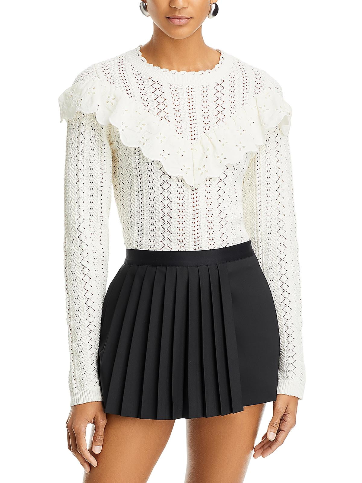 Cardigan Irina Scalloped Pointelle Branco da Lost and Wander