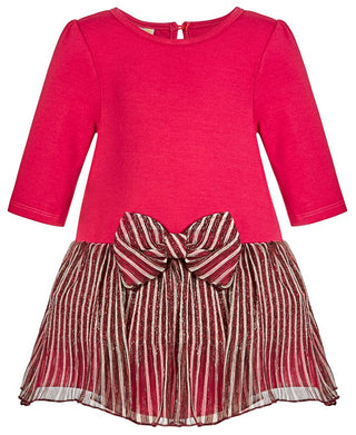 Vestido Samara Baby Girls em Tricô com Corpete e Saia em Lurex Vermelho Tamanho 12 meses