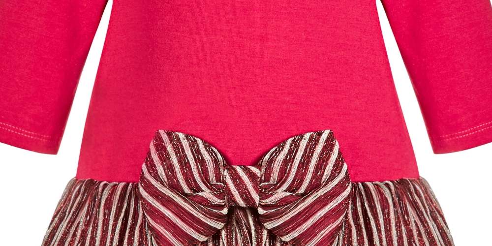 Vestido de malha com corpete e saia de lurex roxo para bebê menina tamanho 24 meses