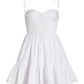 Staud Feminino Landry Minivestido Branco Tamanho X-Grande