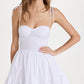 Staud Feminino Landry Minivestido Branco Tamanho X-Grande