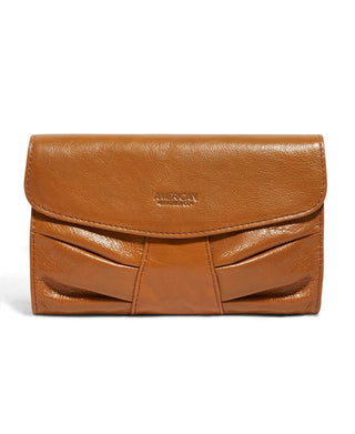 American Leather Co. Miles Wristlet Clutch Café Latte Vintage