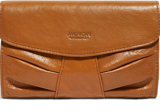 American Leather Co. Miles Wristlet Clutch Café Latte Vintage