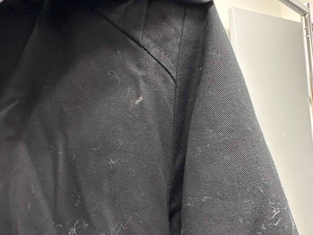 Coleção B Casaco anoraque com capuz e acabamento em pele sintética feminino júnior, preto, tamanho extragrande