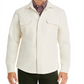 Camisa utilitária masculina Sid Mashburn de algodão com botões, branca, tamanho G